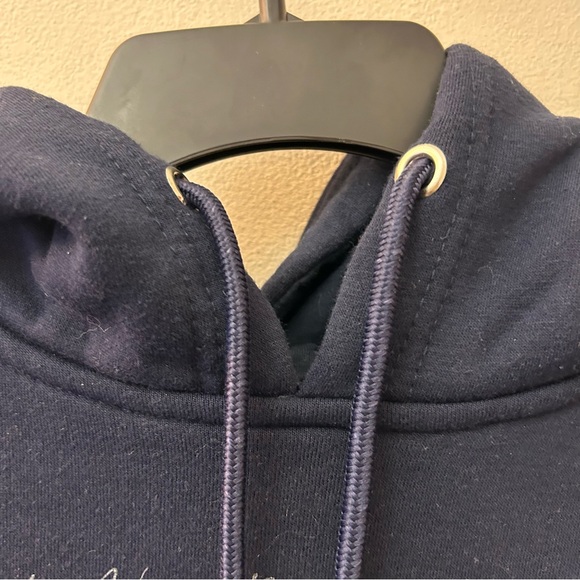 Retro Label Broken But Not Broke navy hoodie size medium - Picture 4 of 9